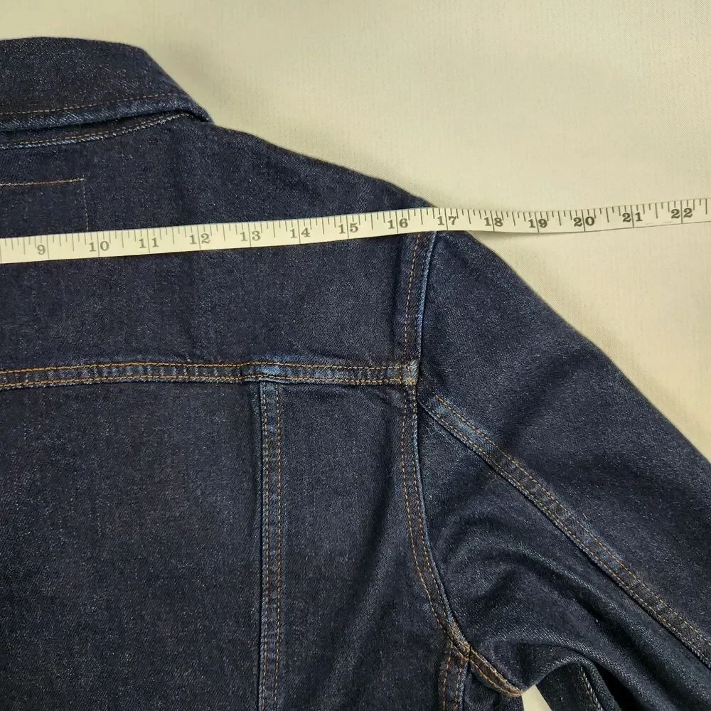 Banana Republic Denim Trucker Jacket Mens S Heritage Cotton Indigo Dark Wash